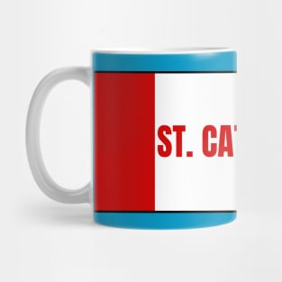St. Catharines City in Canadian Flag Colors Mug